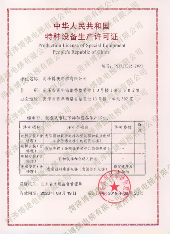 點擊查看詳細信息<br>標題：資質證書 閱讀次數：3554